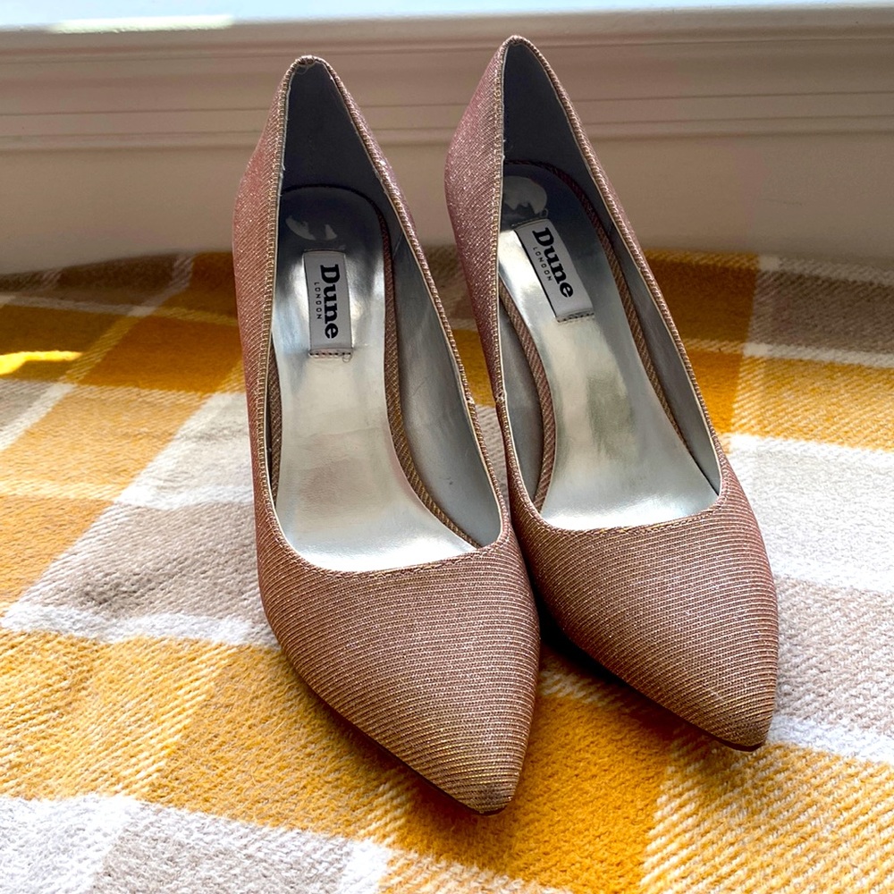 Dune- Sparkly pink pointed toe heels- Sz 38